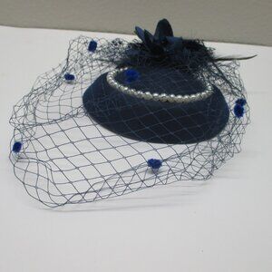 Vtg/Antique Navy Blue Pill Box 60's